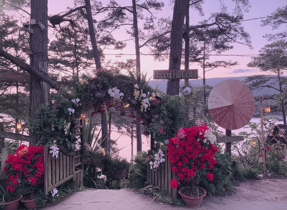 Happy Hill Đ&agrave; Lạt l&agrave; phim trường chụp ảnh được tạo n&ecirc;n từ cảm hứng về một kh&ocirc;ng gian mở, h&ograve;a m&igrave;nh v&agrave;o thi&ecirc;n nhi&ecirc;n